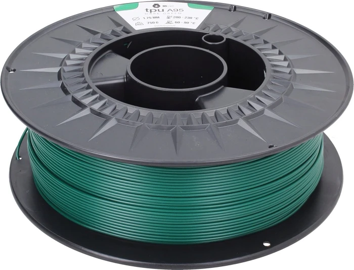 3DJake TPU A95, Dunkelgrün, Spule, 1.75mm, 750g