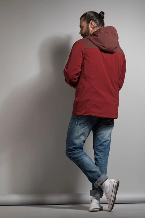 Tatonka Lajus Hooded Funktionsjacke aubergine/lava-red (Herren)