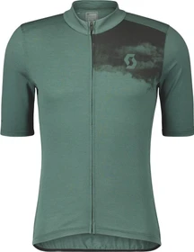 Scott Gravel Merino Trikot kurzarm smoked green/black (Herren)