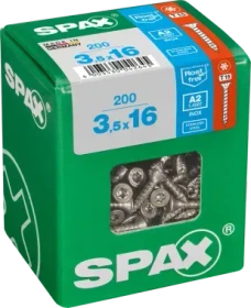 Spax Edelstahl rostfrei A2 4CUT T-STAR plus T10 Universalschraube, 3.5x16mm, 200 Stück