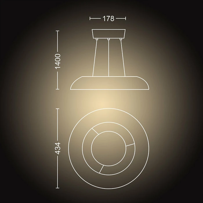 Philips Hue White Ambiance Amaze Pendelleuchte weiß