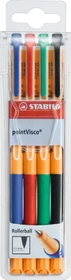 STABILO pointVisco Tintenroller (Mine) sortiert, 4er-Set, Etui