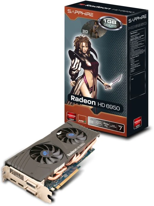 Sapphire Radeon HD 6950 Dual Fan, 1GB GDDR5, 2x DVI, HDMI, DP, lite retail
