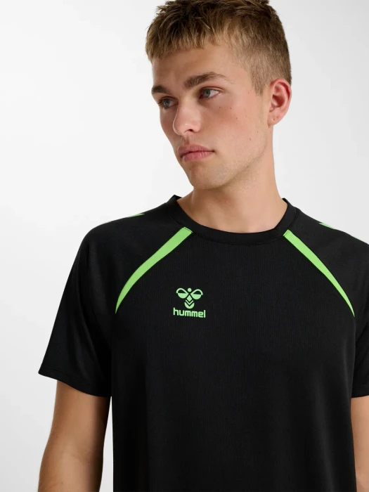 hummel Lead 2.0 Funktionsshirt kurzarm black/green gecko (Herren)