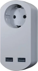 Bachmann SMART Adapter mit WiFi Funkfernschalter, 2x USB-A, Smart-Steckdose (919.024)