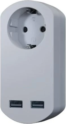 Bachmann SMART Adapter mit WiFi Funkfernschalter, 2x USB-A, Smart-Steckdose