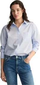 Gant Regular Fit Classic Popeline Hemd langarm light blue (Damen)