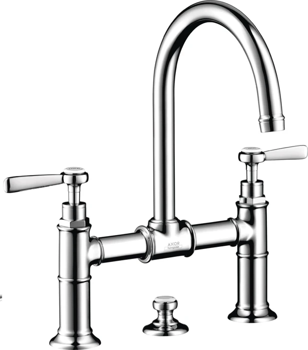 Hansgrohe Axor Montreux 2-Griff Waschbeckenarmatur 220 mit Hebelgriffen und Ablauffernbedienung chrom