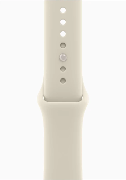 Apple Watch Series 12 (GPS + Cellular) 46mm Keramik perlweiß mit Sportarmband S/M sand