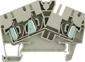 Weidmüller ZDU 4-2/3AN Durchgangs-Reihenklemme, Zugfederanschluss, 4 mm², 800 V, 32 A, dunkelbeige