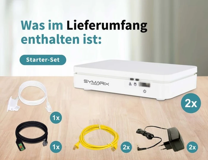 Symarix TGU 41 Master/Slave Set, Ethernet über Telefonleitung, RJ-45 G.hn, 2x RJ-45, 2er-Pack