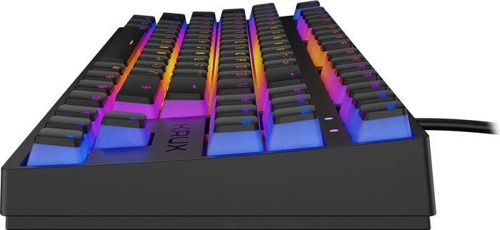 Krux Atax Pro RGB Pudding, TKL, PBT, schwarz, LEDs RGB, Gaote Outemu BLACK, USB, US
