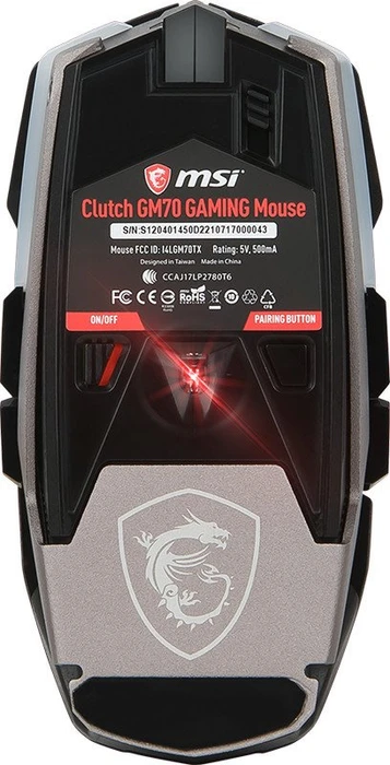 MSI Clutch GM70 Gaming Mouse schwarz, USB