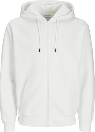 Jack & Jones Einfarbig Zip Hoodie cloud dancer (Herren)
