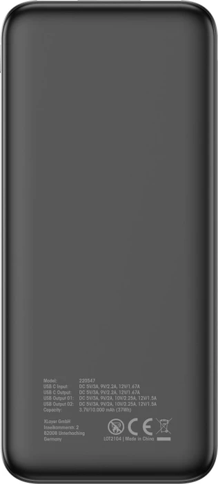 XLayer Powerbank Rapid 10000 mAh schwarz