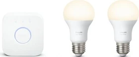 Philips Hue White LED-Bulb E27 9.5W Starter-Kit