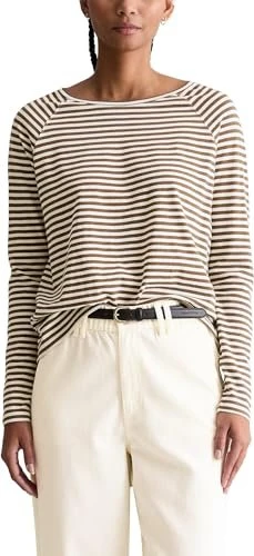 Marc O'Polo Gestreiftes Longsleeve Relaxed aus Loose Knit Jersey Shirt langarm (Damen)