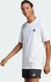 adidas Essentials Single Jersey Embroidered Small Logo T-Shirt kurzarm weiß (Herren)