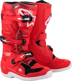 Alpinestars Youth Tech 7S Motorradstiefel rot/schwarz/weiß