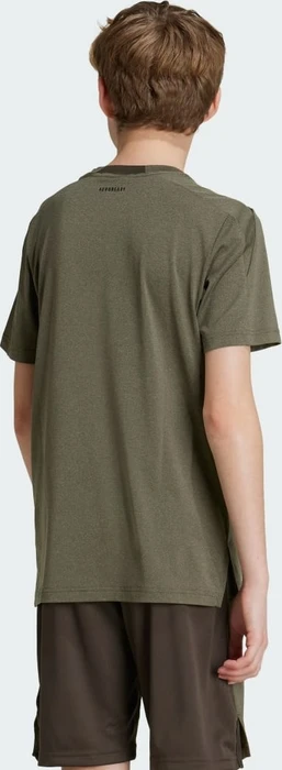 adidas Training Aeroready Heather Funktionsshirt kurzarm shadow olive/tent green/refelctive silver (Junior)