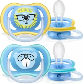 Philips Avent SCF349/14 Ultra Air Beruhigungsschnuller, 18+M, Silikon, löwe/bär, 2 Stück