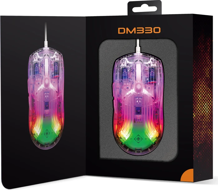 Deltaco DM330 RGB Gaming Mouse transparent, USB