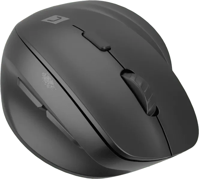 Natec Crake 2 Vertical Wireless Mouse schwarz, Linkshänder, USB/Bluetooth