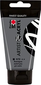 Marabu Artist Acryl Acrylfarbe, neutralgrau, 75ml