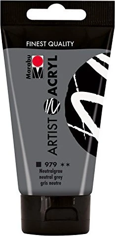 Marabu Artist Acryl Acrylfarbe, neutralgrau, 75ml