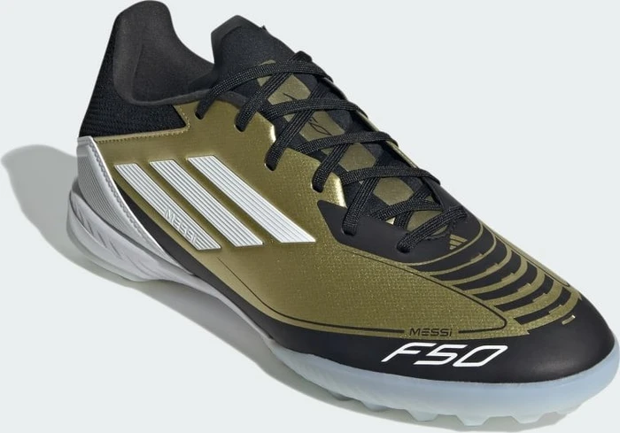 adidas F50 League Messi TF gold metallic/cloud white/core black