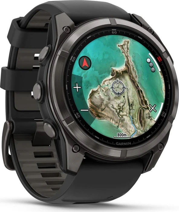 Garmin Fenix 8 Pro 51mm MicroLED carbon grey dlc titanium/black-pebble grey silicone