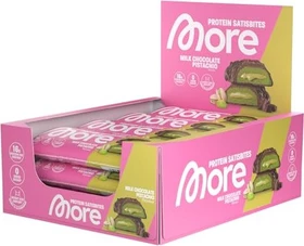 More Nutrition More Protein Satisbites Milk Chocolate Pistachio 12x 2x50g