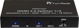 FeinTech HDMI 2.0 Splitter 1x2 mit EDID-Management