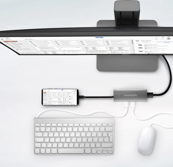 Axagon Speedster 5H, USB-Hub, Videoadapter, USB-C 3.1 [Stecker]