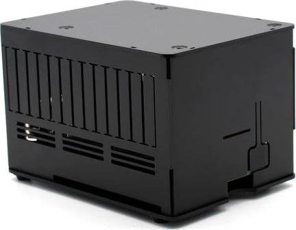 KKSB HAT Case Aluminiumgehäuse für Raspberry Pi 5, Platz für Raspberry Pi HATs/Add-on Boards/Kühler, schwarz