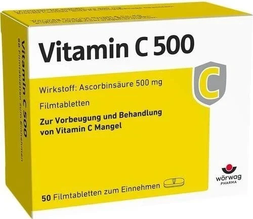 Wörwag Vitamin C 1000 Filmtabletten, 50 Stück