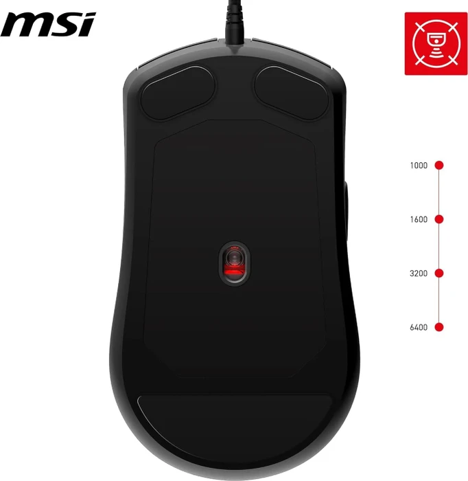 MSI Forge GM100 Gaming Mouse schwarz, USB