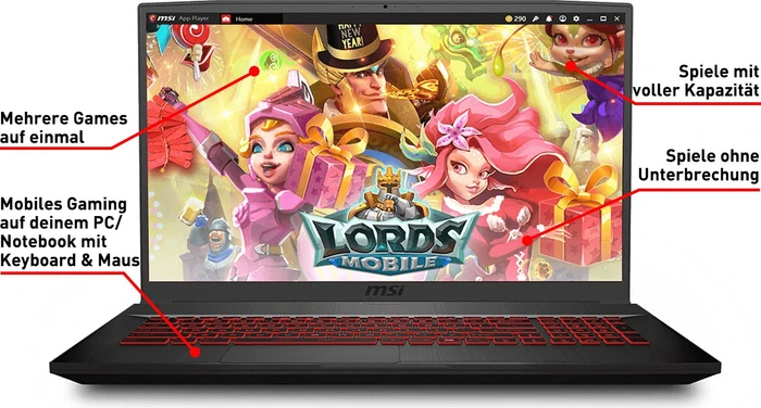 MSI GF75 Thin 10SDR-420, Core i7-10750H, 16GB RAM, 256GB SSD, 1TB HDD, GeForce GTX 1660 Ti, DE
