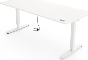 Yaasa Desk Pro elektrisch höhenverstellbarer Sitz-Steh-Schreibtisch 200x80cm weiß/weiß