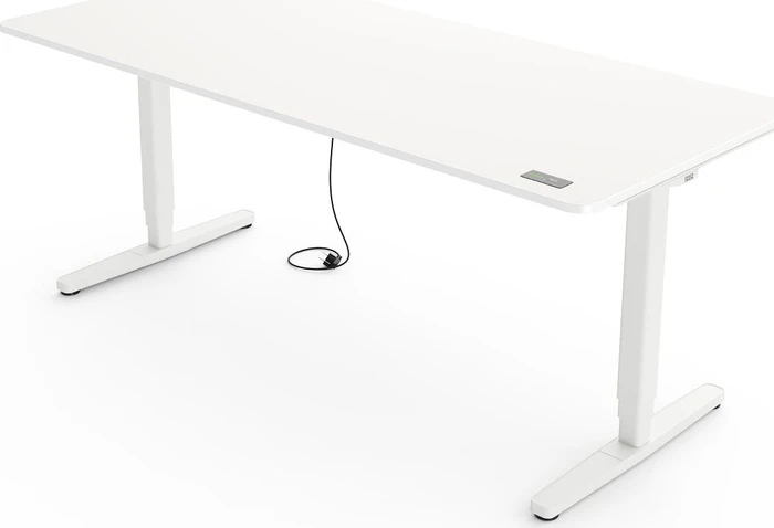Yaasa Desk Pro elektrisch höhenverstellbarer Sitz-Steh-Schreibtisch 200x80cm weiß/weiß