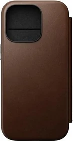 Nomad Modern Leather Folio für Apple iPhone 16 Pro braun