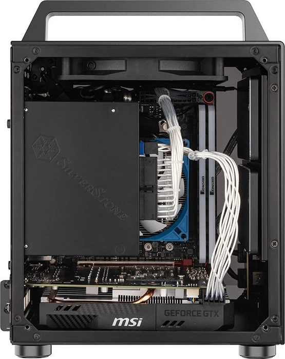 Jonsbo T8, schwarz, Glasfenster, Mini-ITX