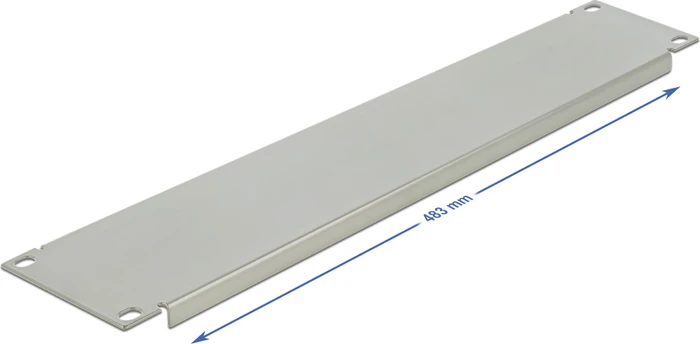 DeLOCK 19" Blindpanel, geschlossen, grau, 2HE