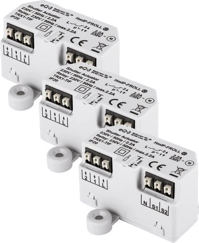 eQ-3 Homematic IP Rollladenaktor, Unterputz, Schaltaktor, 3er-Pack
