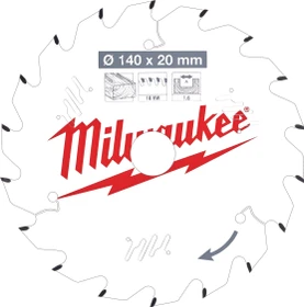 Milwaukee CSB P W ATB Kreissägeblatt 18Z, 140x1.6x20mm, 1 Stück