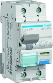 Hager Fehlerstrom-Leitungsschutzschalter 1P+N 10kA B-25A 30mA Typ A
