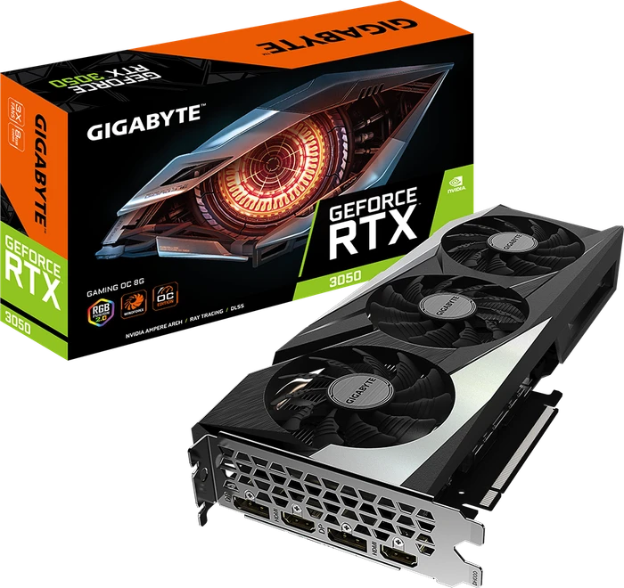 GIGABYTE GeForce RTX 3050 Gaming OC 8G, 8GB GDDR6, 2x HDMI, 2x DP