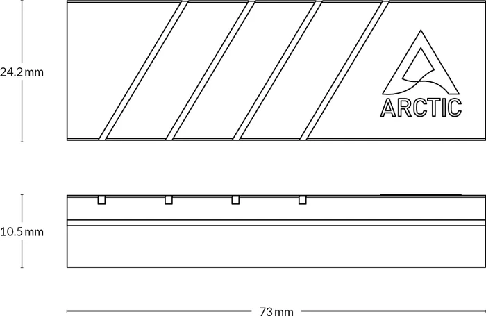 ARCTIC M2 Pro SSD Heatsink, silber
