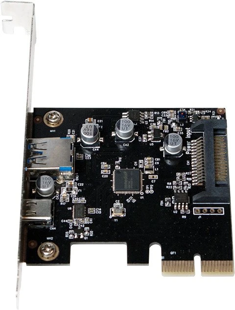 LogiLink 1x USB-C 3.1, 1x USB-A 3.1, PCIe 2.0 x2