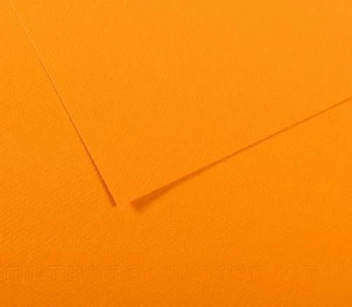 Canson Mi-Teintes Zeichenpapier, 500x650mm, glatt, gelborange, 10 Blatt